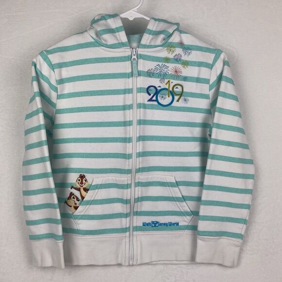 Disney 2019 Mickey Minnie Mouse and Chip and Dale Zip up Sweater Girls Large - Picture 2 of 11